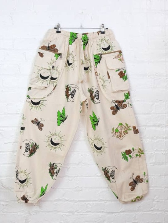 Karma Nepal Crafts Pants - Wholesale Whimsy Goth Inspired Boho Hippie Unisex Baggy Pants L/Xl